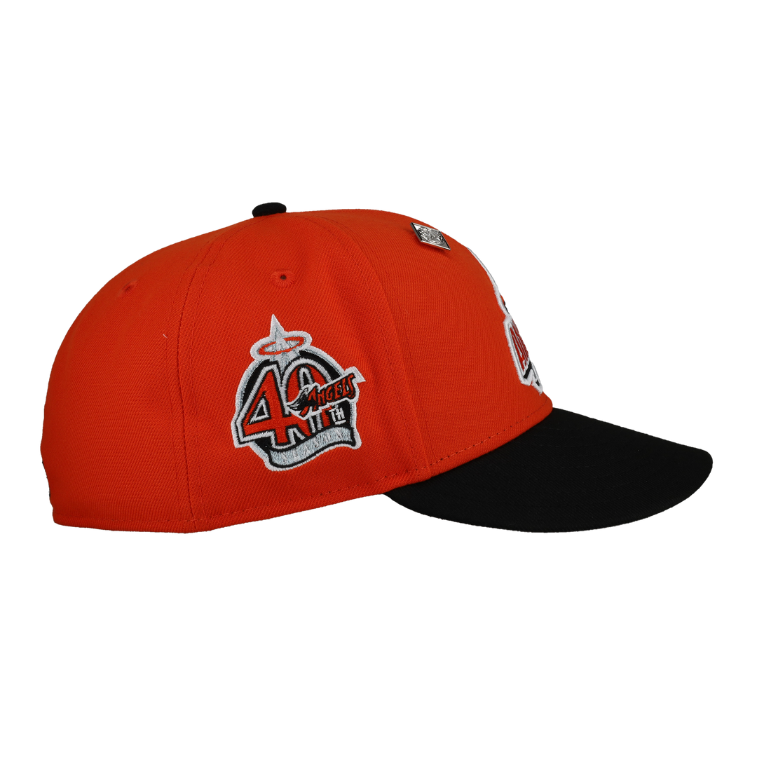 Anaheim Angels Metallic 40th Season Patch Orange 59Fifty Fitted Hat (Restock)