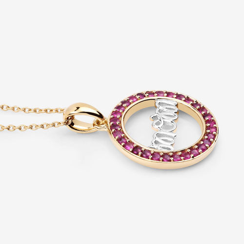 0.64 Carat Genuine Ruby .925 Sterling Silver Pendant