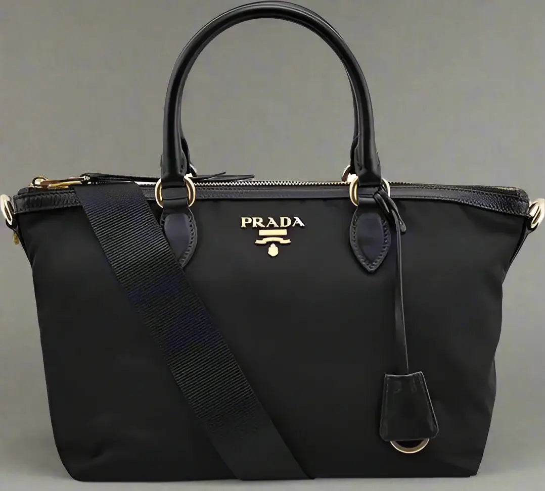 PRADA women's black Nylon Candy Shoulder Bag