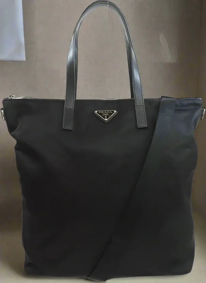 PRADA Pattina black Nylon Tote Bag