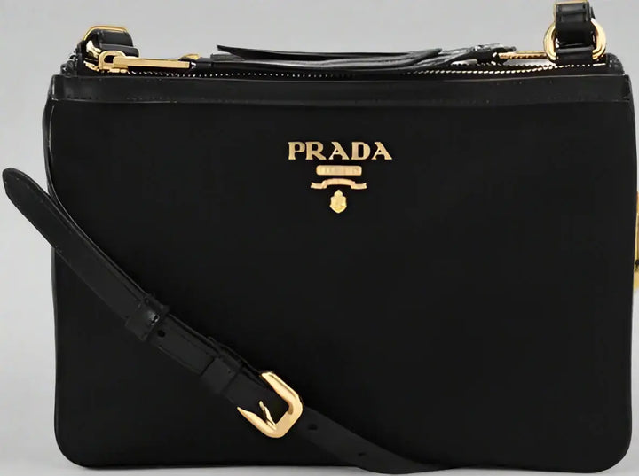 PRADA women's black Small Crossbody Bag