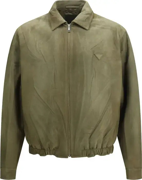 Green jacket on a white background