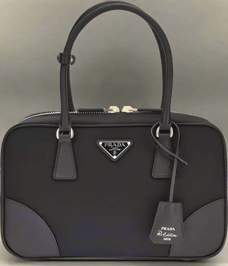 PRADA women's black  Re-Nylon Handbag