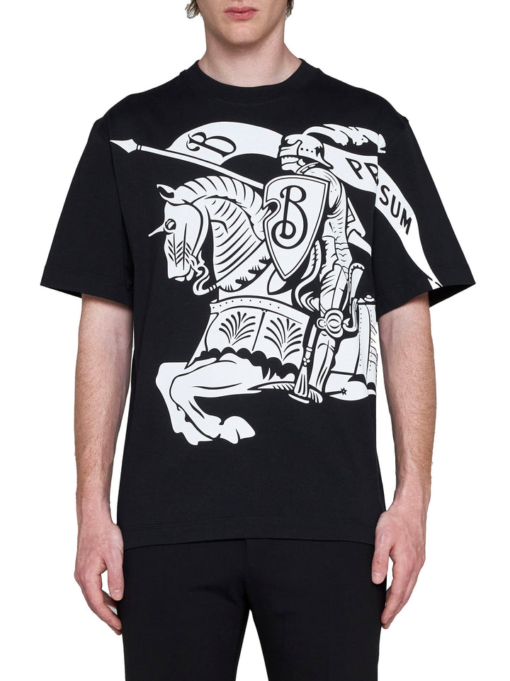 Burberry Men Equestrian Knight Cotton T-Shirt