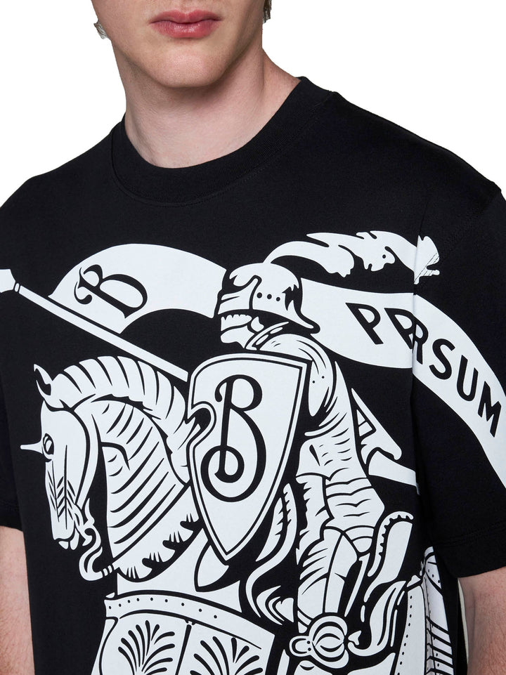 Burberry Men Equestrian Knight Cotton T-Shirt