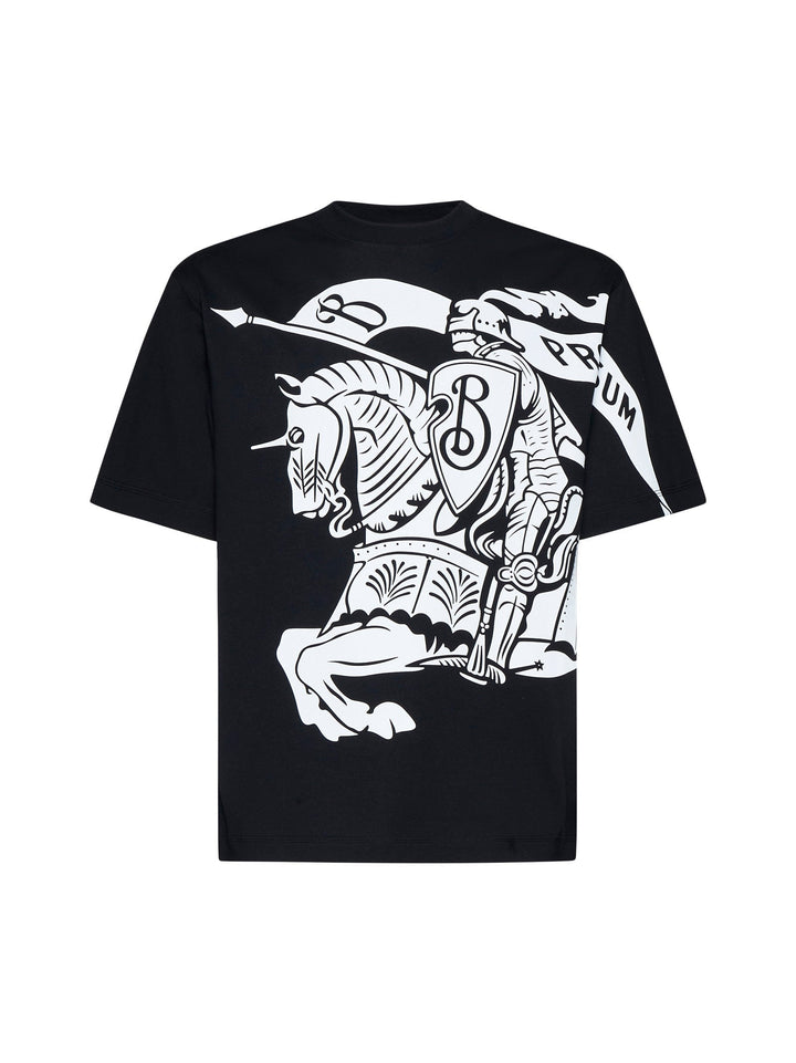 Burberry Men Equestrian Knight Cotton T-Shirt