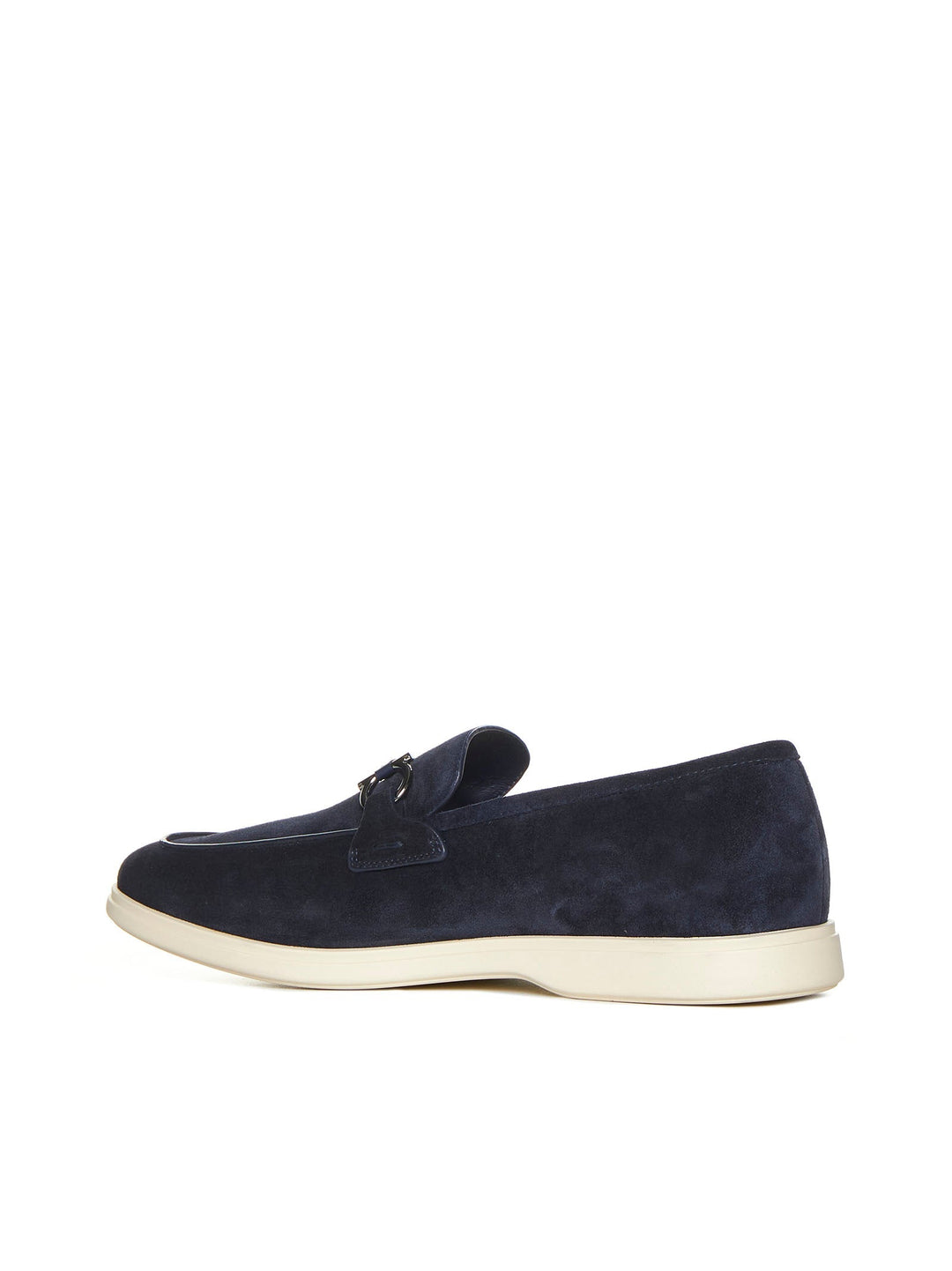 Ferragamo Men Gancini Suede Loafers