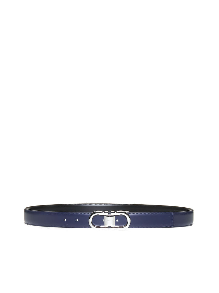 Ferragamo Men Gancini Leather Reversible Belt