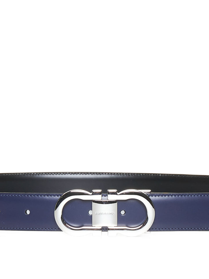Ferragamo Men Gancini Leather Reversible Belt