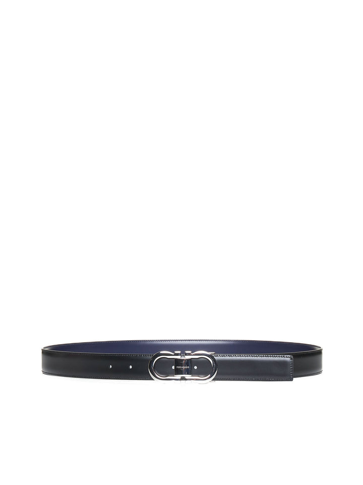 Ferragamo Men Gancini Leather Reversible Belt