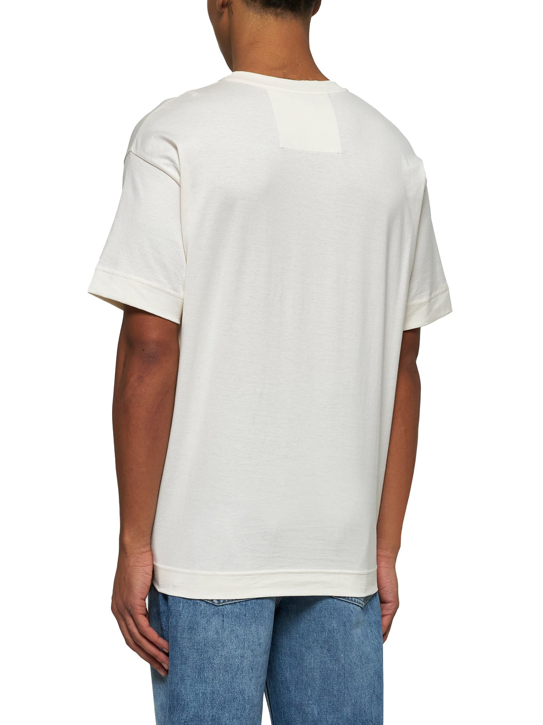 Givenchy Men Ivory Cotton Givenchy College T-Shirt