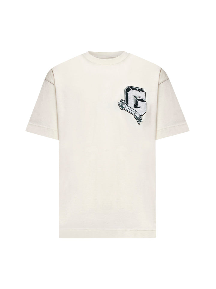 Givenchy Men Ivory Cotton Givenchy College T-Shirt