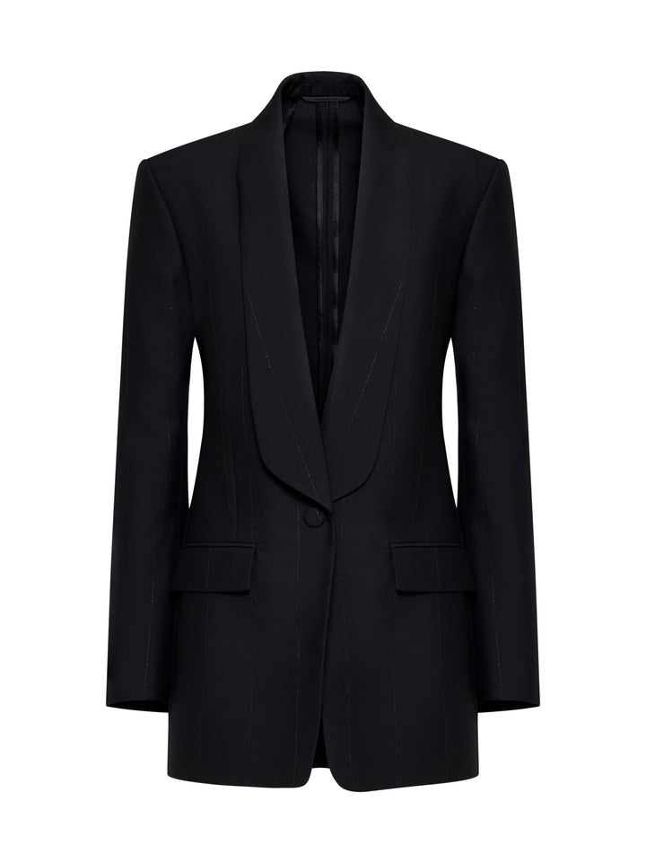 Givenchy Women Lame' Pinstriped Wool-Blend Blazer