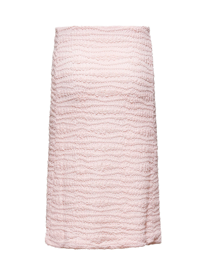 Jil Sander Women Pink Embroidered Crepe Jersey Skirt