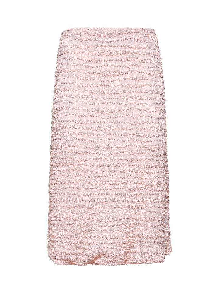 Jil Sander Women Pink Embroidered Crepe Jersey Skirt