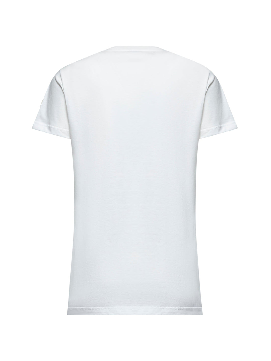 Moncler Women White Jersey Logo Patch T-Shirt