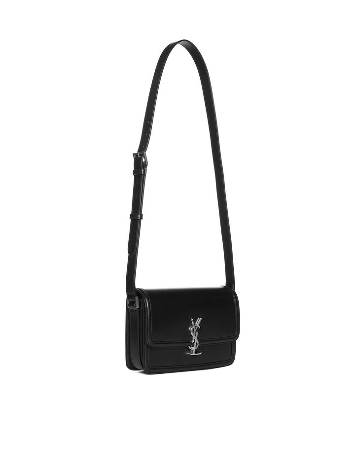 Saint Laurent Men Monogram-Logo Leather Messenger Bag From Saint Laurent Featuring Black