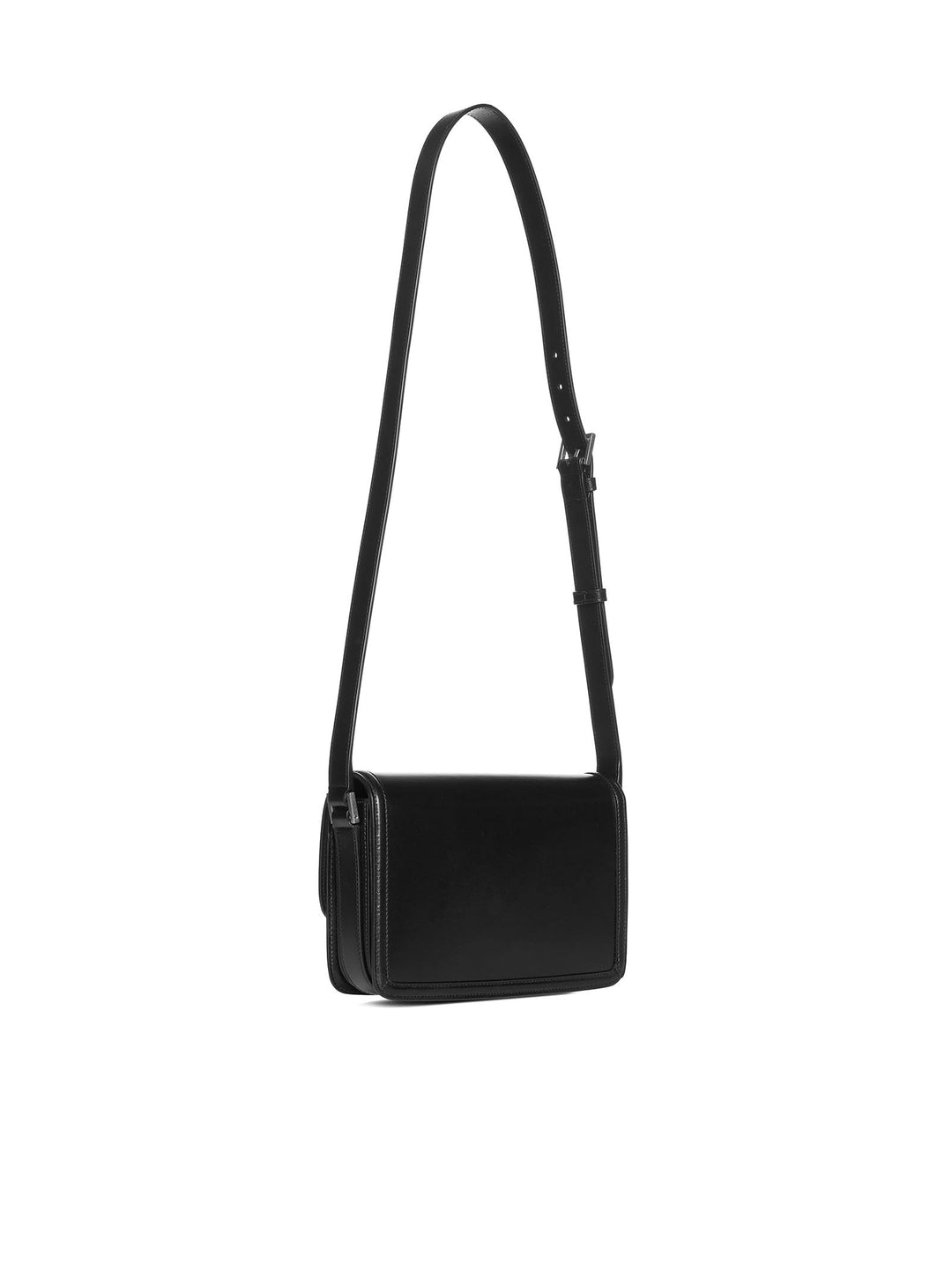 Saint Laurent Men Monogram-Logo Leather Messenger Bag From Saint Laurent Featuring Black
