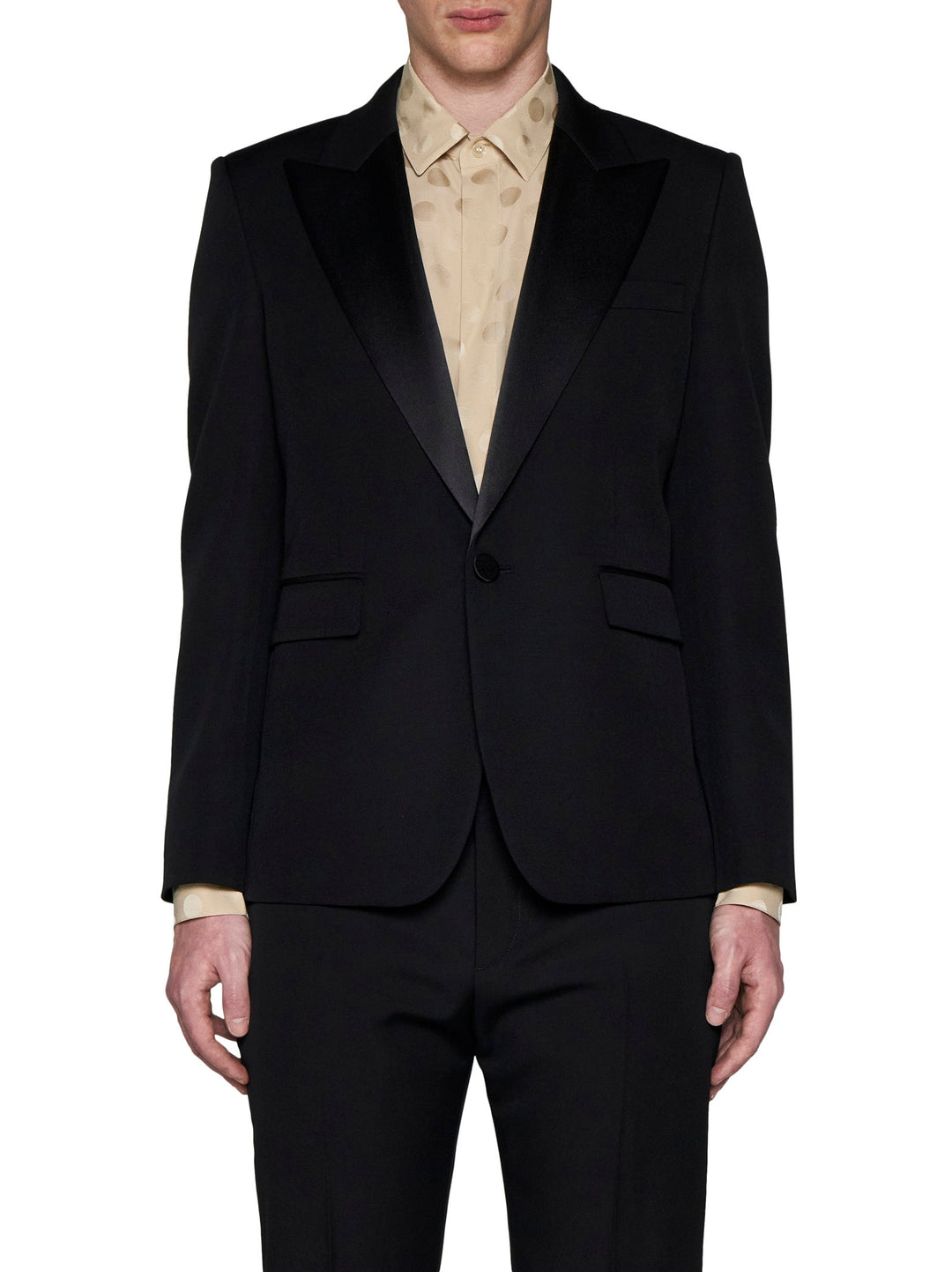 Saint Laurent Men Grain De Poudre Tuxedo Jacket