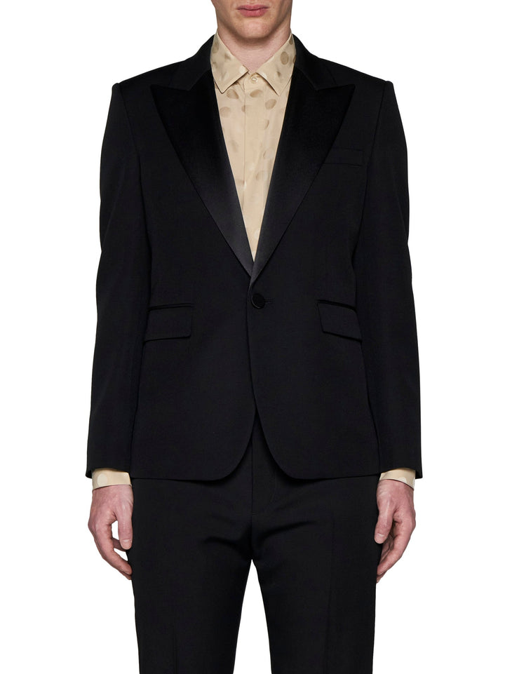 Saint Laurent Men Grain De Poudre Tuxedo Jacket