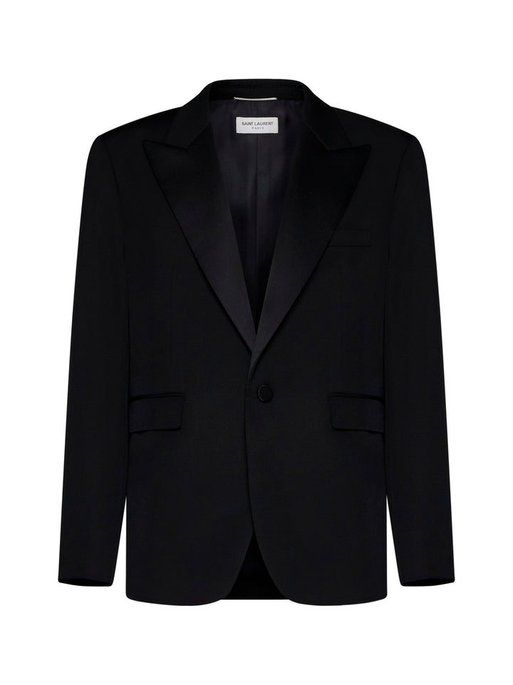 Saint Laurent Men Grain De Poudre Tuxedo Jacket
