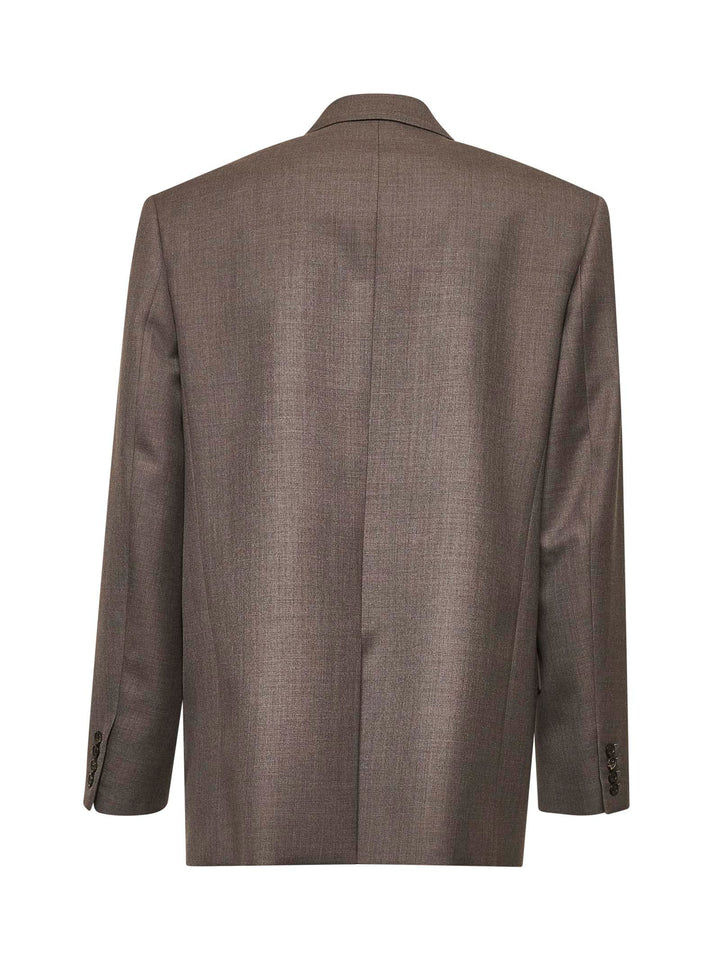 Saint Laurent Men Grey Wool Chiné Yves Blazer