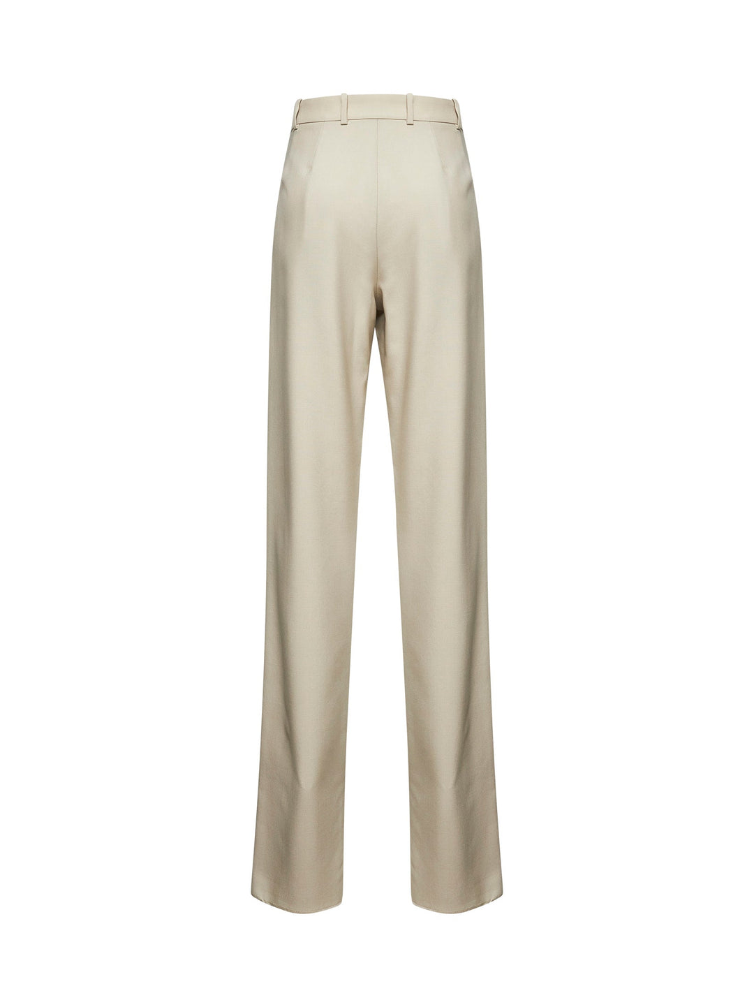 Saint Laurent Women Beige Light Wool Trousers