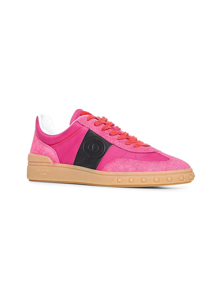 Valentino Garavani Men Pink Suede Upvillage Sneakers