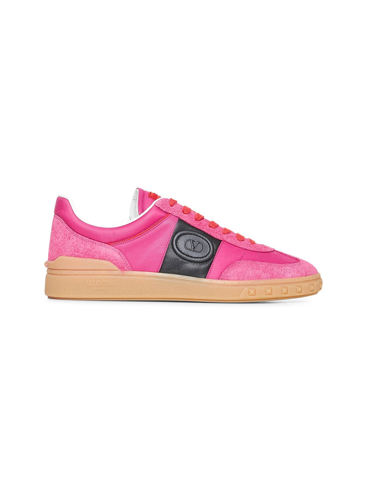 Valentino Garavani Men Pink Suede Upvillage Sneakers