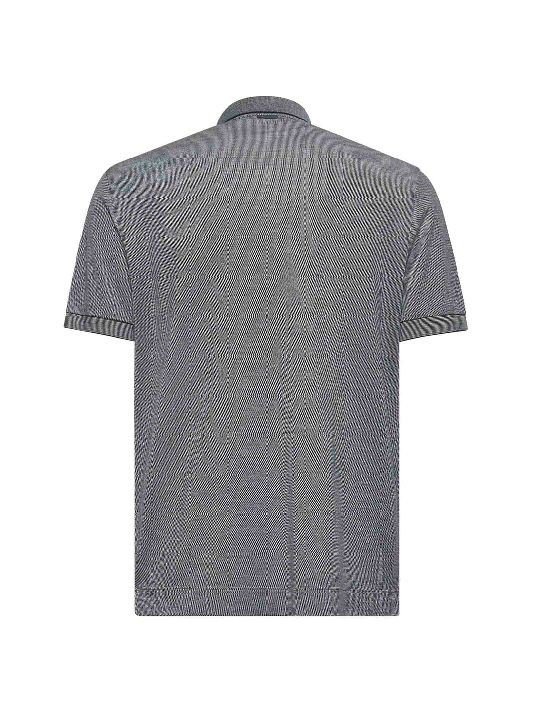 Zegna Men Green Cotton And Silk Piquet Polo Shirt