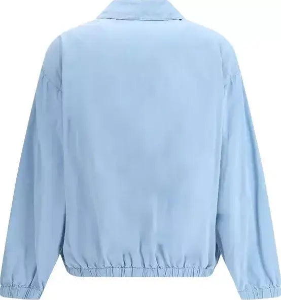 Light blue jacket on a white background