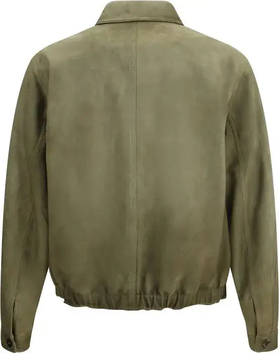 Green jacket on a white background