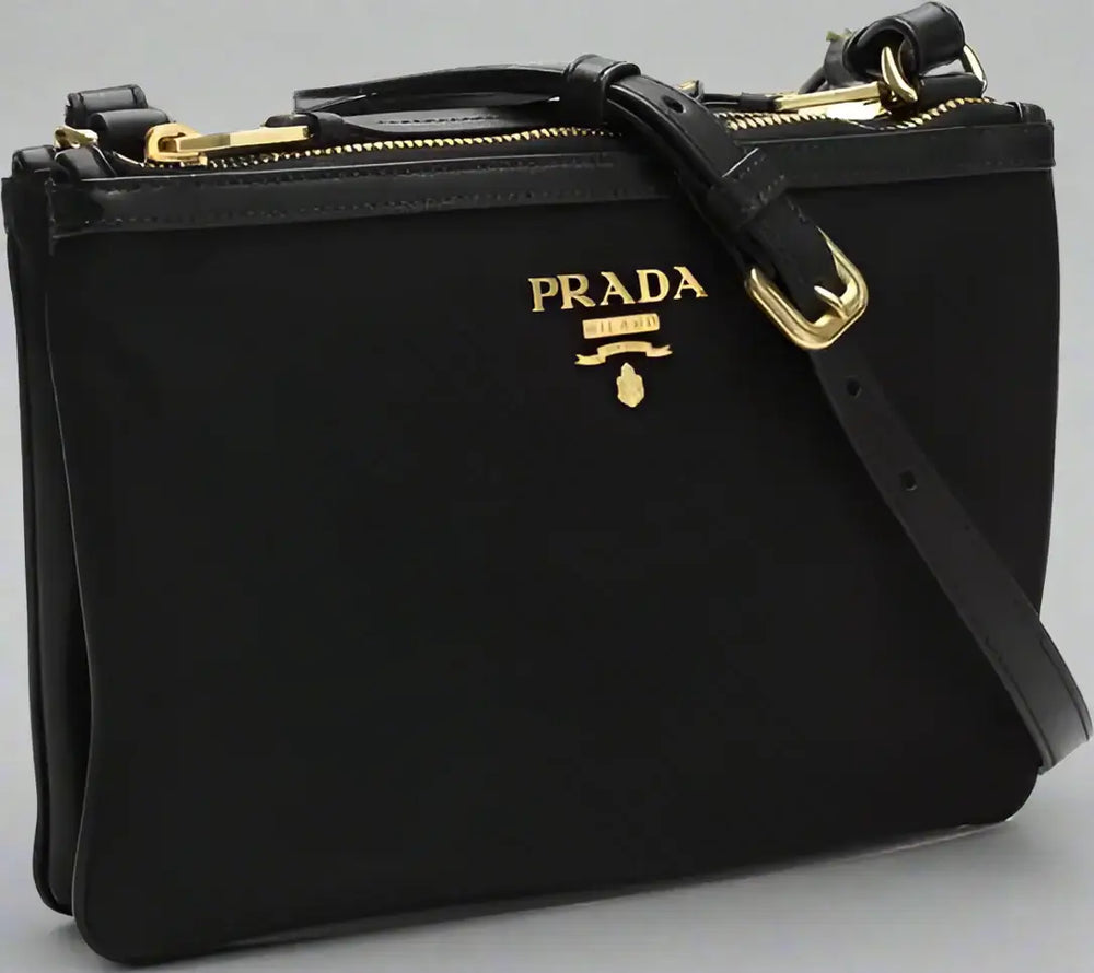 PRADA women's black Small Crossbody Bag