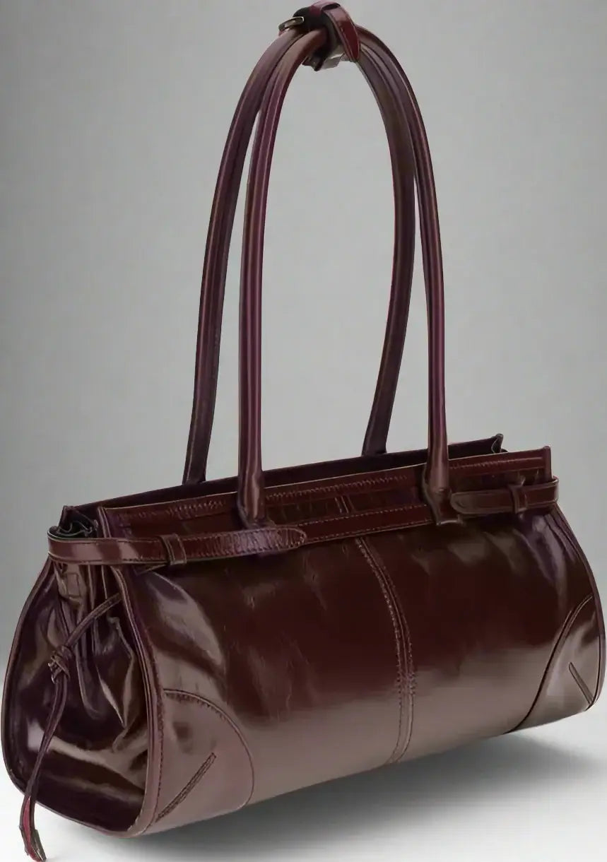 Brown PRADA leather handbag
