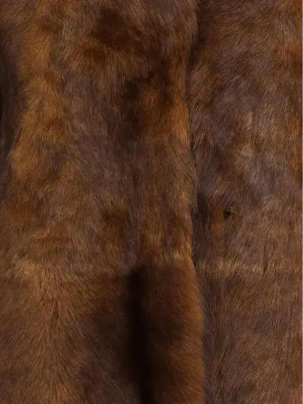 Close-up of brown fur texture