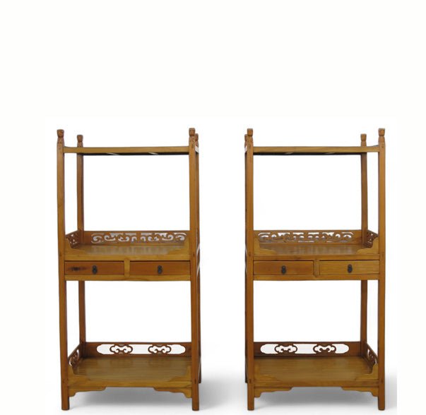 Pair Antique Chinese Etagere