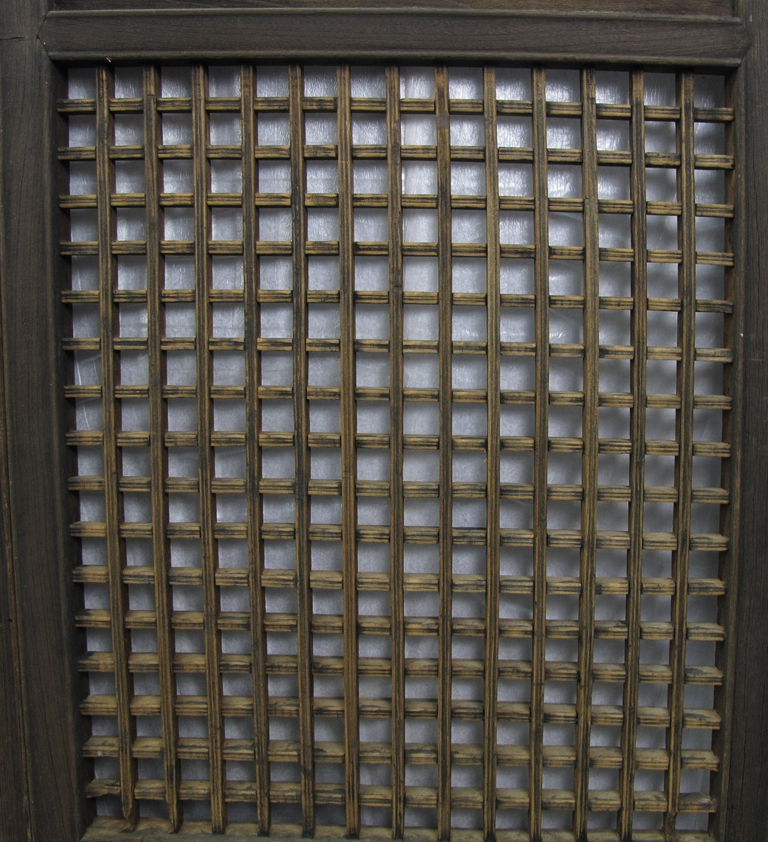 Pair of Antique Chinese Latticed Screen Panel 1