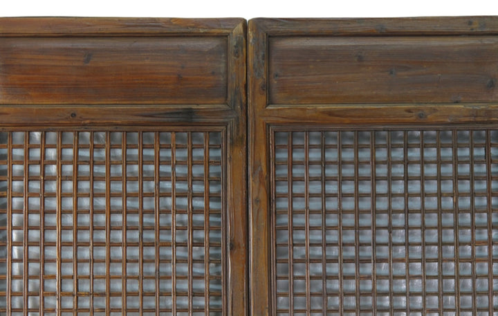 Pair of Lattice Screen Door Panel