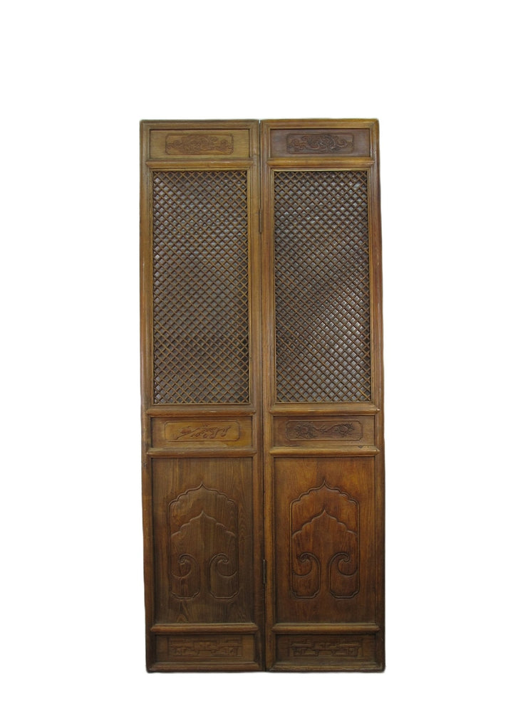 Pair of Lattice Screen Door Panel
