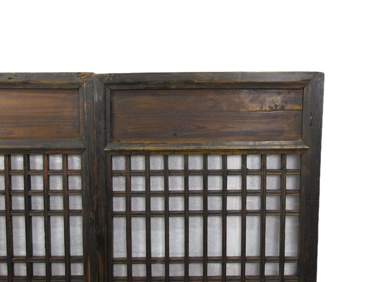 Pair of Vintage Chinese Latticed Screen Panel 1