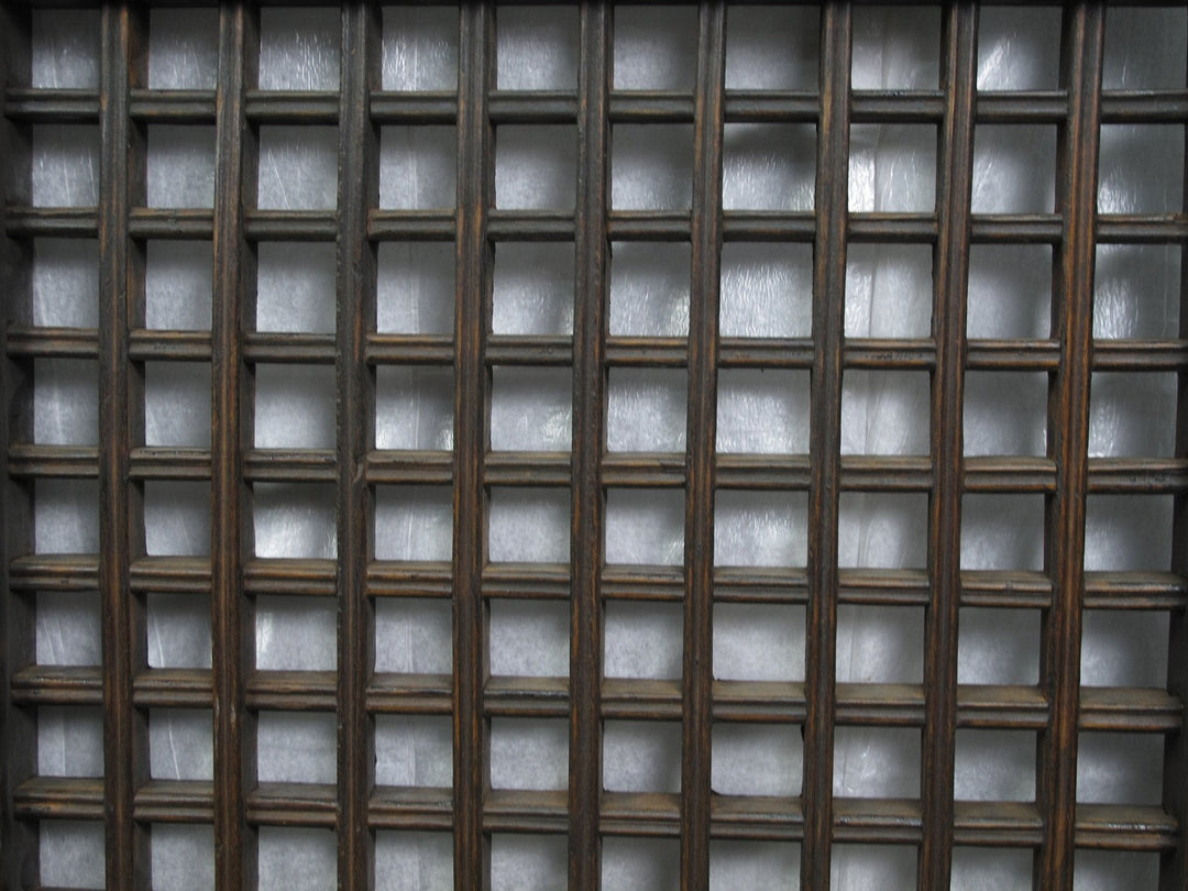 Pair of Vintage Chinese Latticed Screen Panel 5