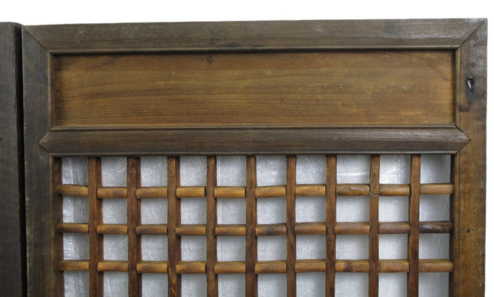 Pair of Vintage Chinese Latticed Screen Panel 6