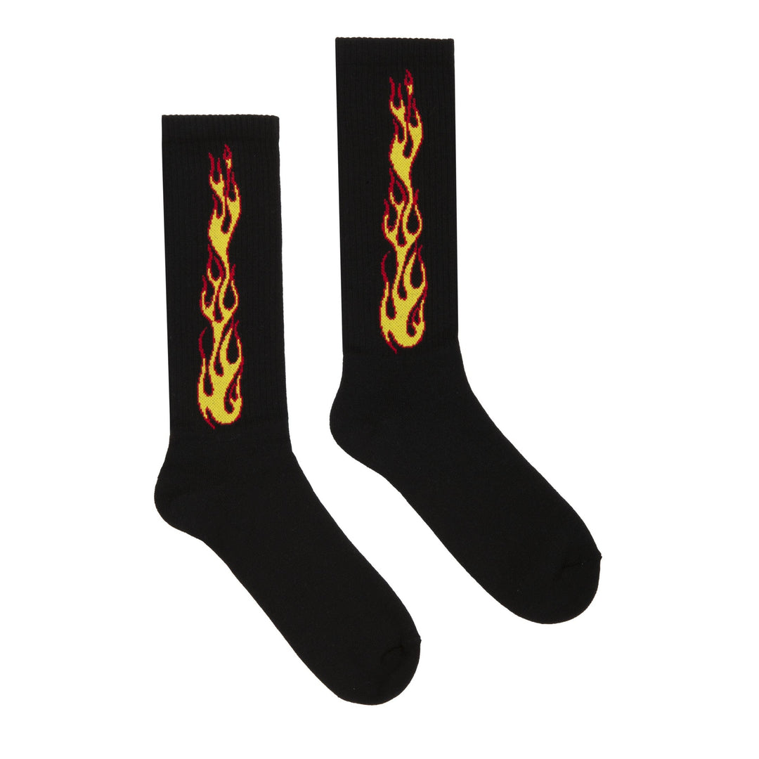 Palm Angel BLACK FLAMES SOCKS