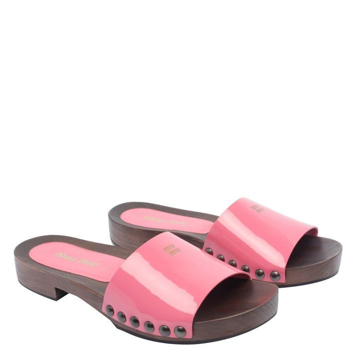 Miu Miu Women Patent Leather Clogs