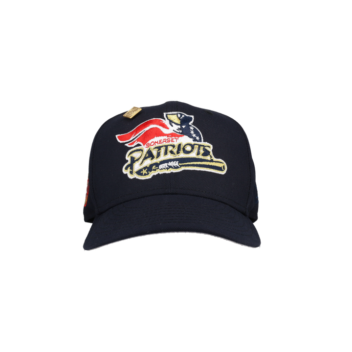 Somerset Patriots Navy 75th Year New Era 59Fifty Fitted Hat