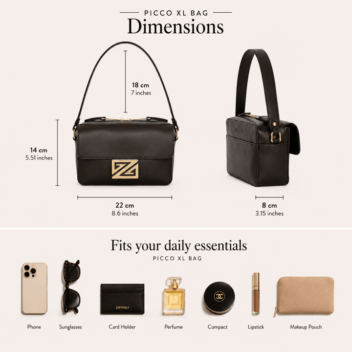 Picco XL - Italian Genuine Leather - HandBag - Made in Italy