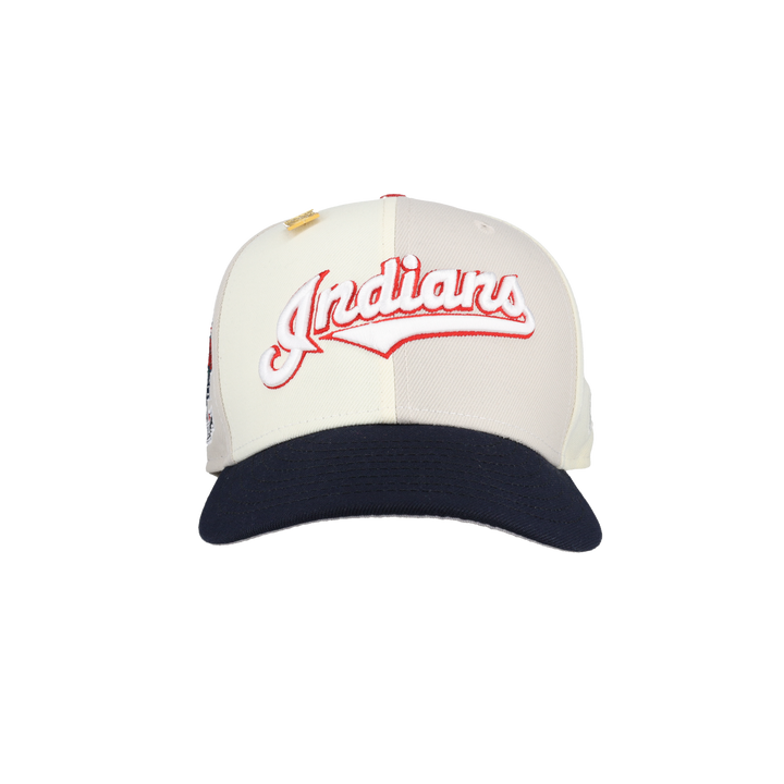 Cleveland Indians Chrome Stone Pinwheel Collection Inaugural Season Fitted Hat
