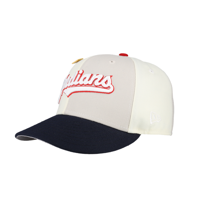 Cleveland Indians Chrome Stone Pinwheel Collection Inaugural Season Fitted Hat