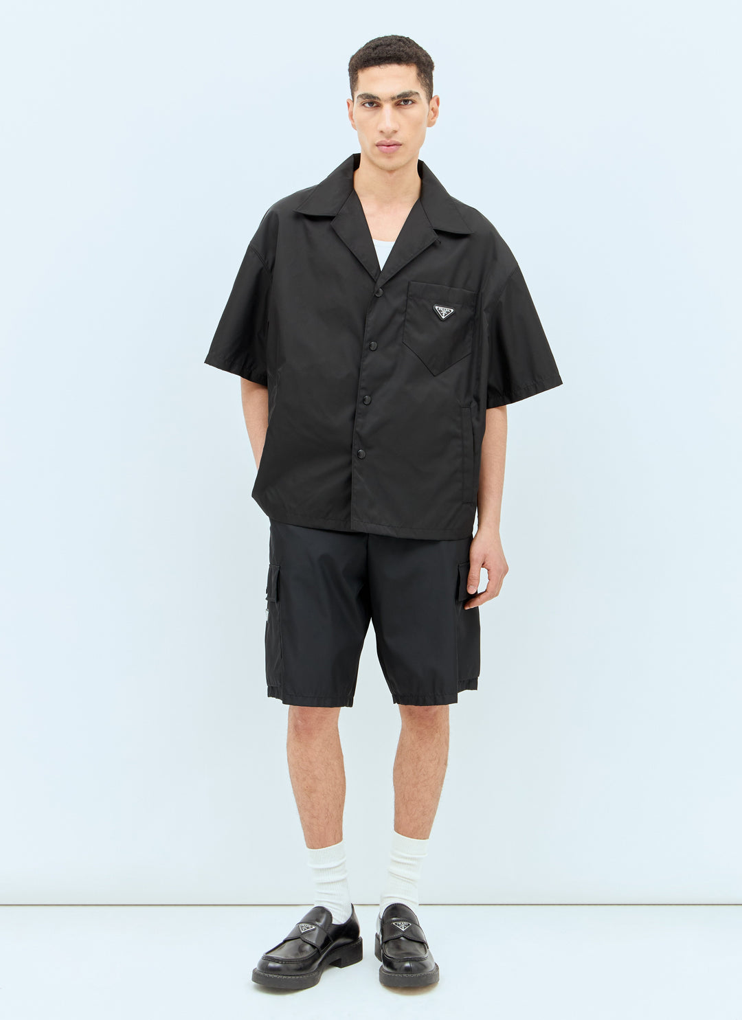 Prada Men Re-Nylon Short Sleeved Shirt