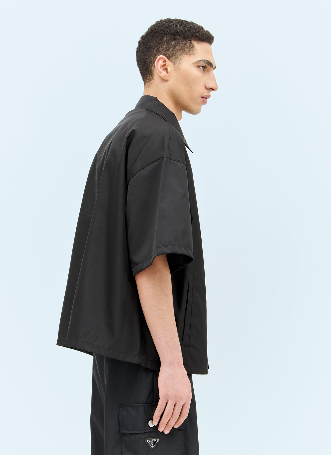 Prada Men Re-Nylon Short Sleeved Shirt